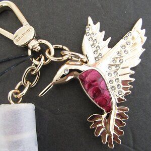 Brahmin Pomegranate Hummingbird Melbourne Genuine Leather Handbag Tassel Fob NWT